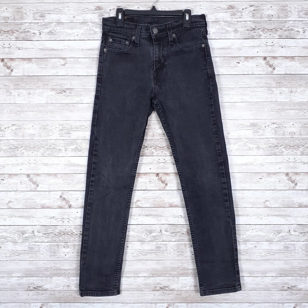 Levis 510 Mens Jeans 27x30 Black Skinny 952